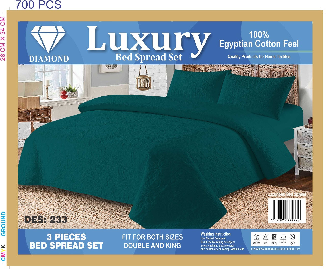 3PC LUXURY BEDSPRED